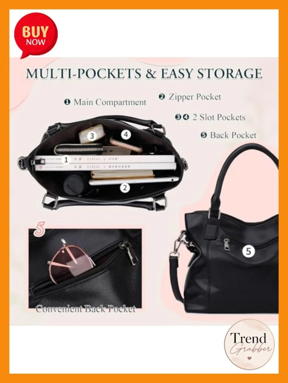 Faux Leather Hobo Bag Women Tote Shoulder Crossbody Purse Satchel Handbag
